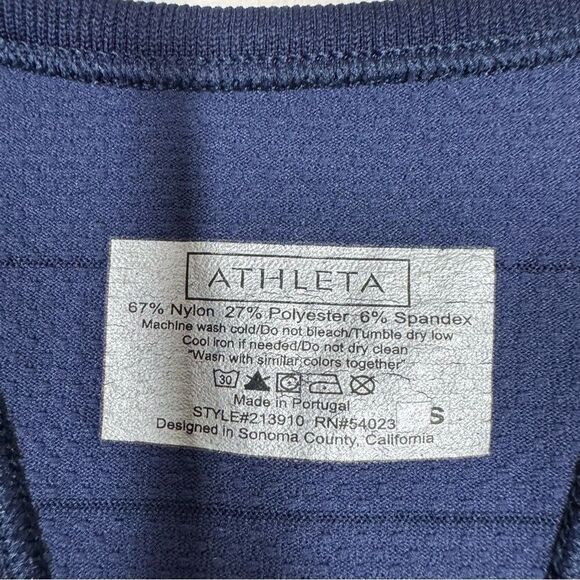 Athleta Fastest Track Tank Top Navy Blue Gradient Stripe Size Small 213910 - Picture 2 of 4